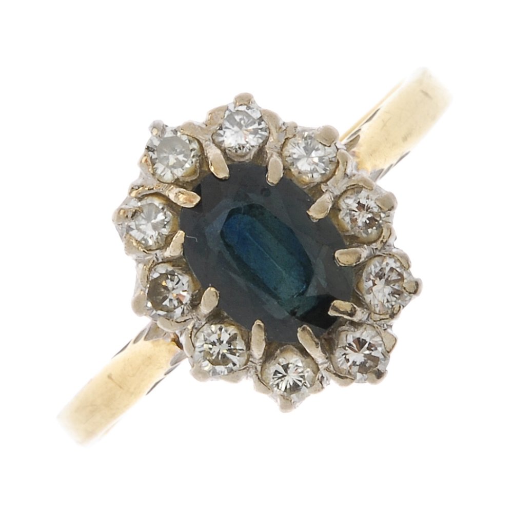 A mid 20th century 18ct gold sapphire and diamond (1 of 3)