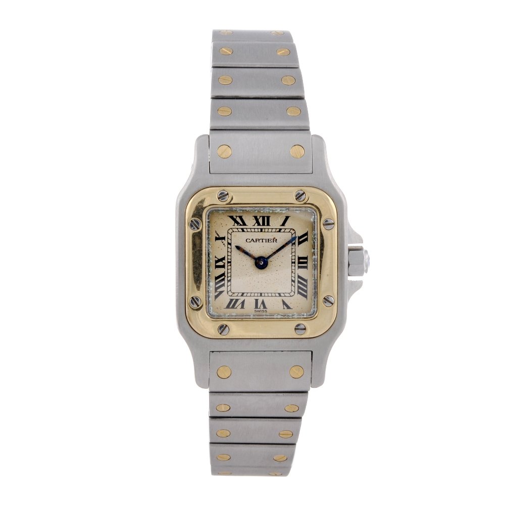 CARTIER - a Santos bracelet watch. Stainless steel case (1 of 4)