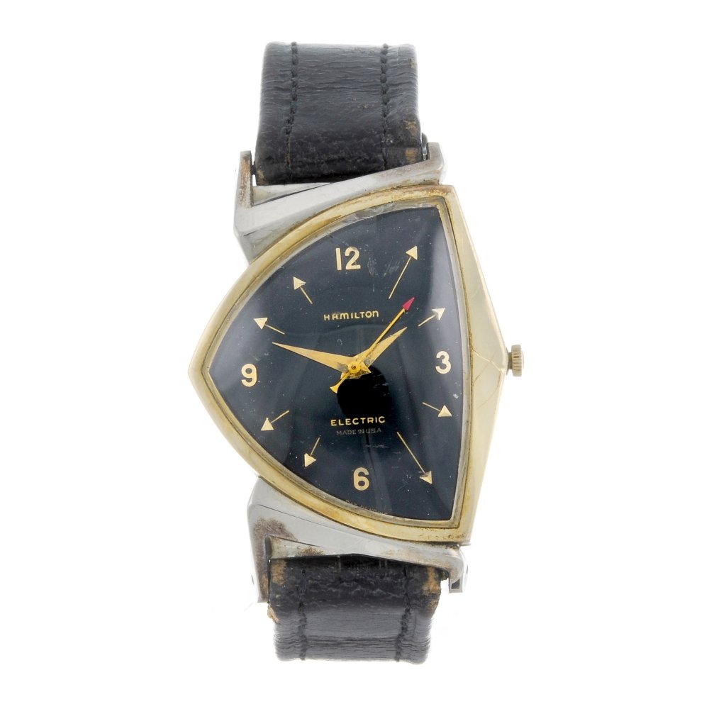 HAMILTON - a gentleman's Pacer wrist watch. Gold filled (1 of 4)