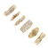 Six diamond and gem-set rings. To include five 9ct gold