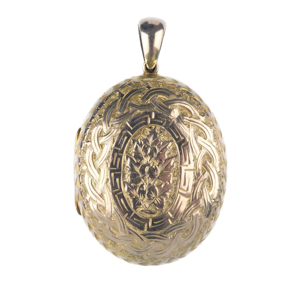 A late 19th century locket. Of oval outline, the (1 of 3)