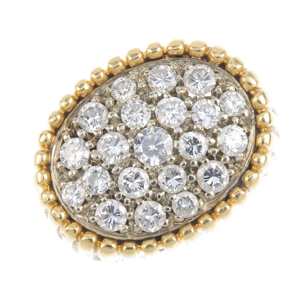 A diamond dress ring. Designed as a pave-set diamond (1 of 3)