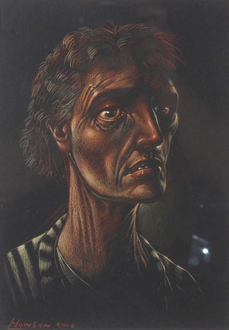 ARR Peter Howson, (b.1958) 'Croat' A bust length: ARR Peter Howson, (b.1958) 'Croat' A bust length portrait of a male figure (perhaps a companion piece to 'Serb')Pastel/coloured chalksSigned and dated 2010 lower left Entitled verso11.5 x 8 (29cm x 20