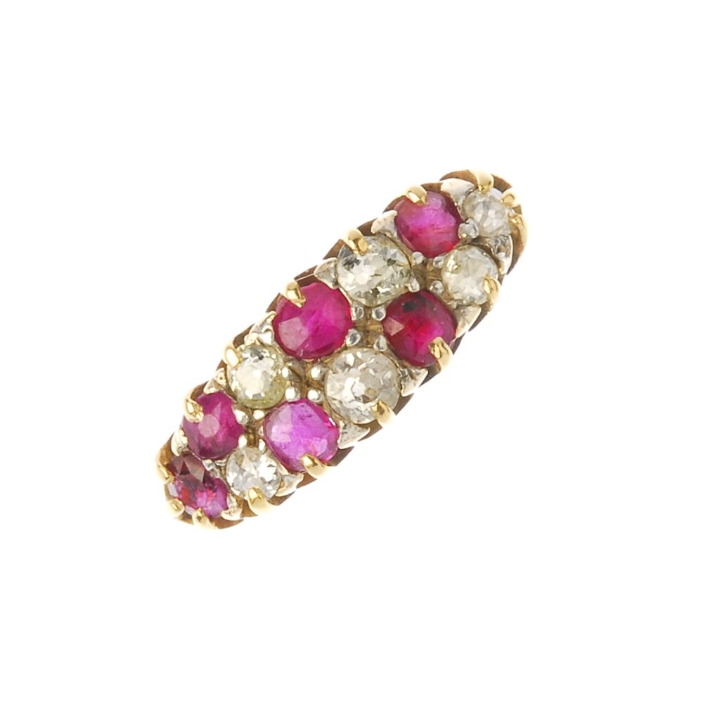 A mid 20th century 18ct gold ruby and diamond dress (1 of 3)