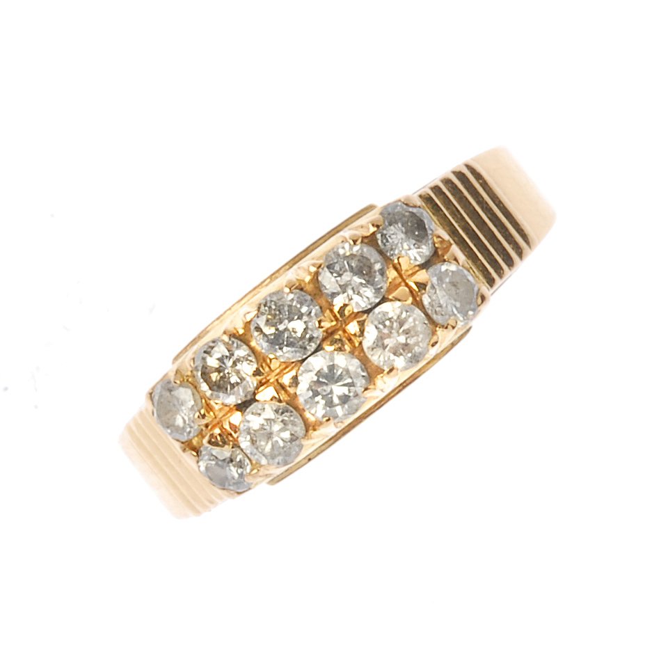 A diamond dress ring. Designed as two brilliant-cut (1 of 3)