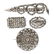Five early to late Victorian cut steel brooches. An - 3