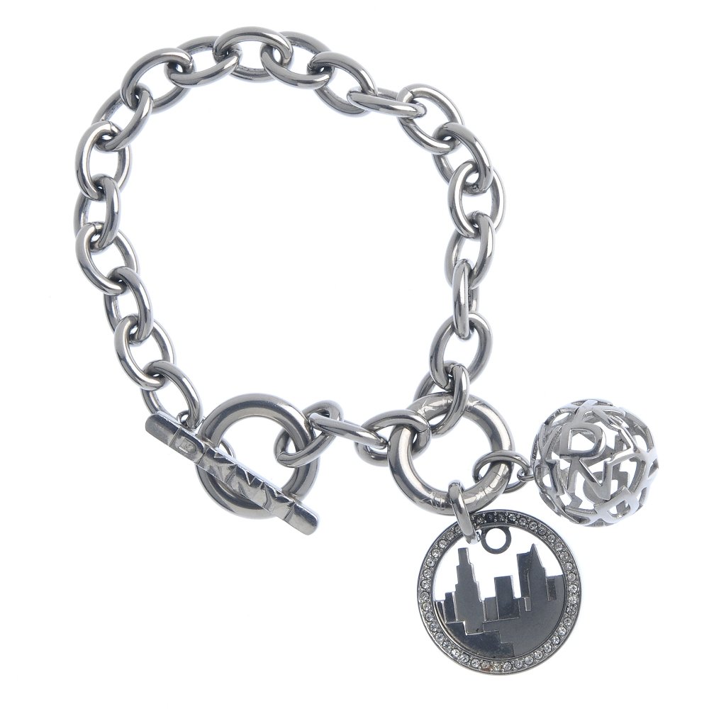 A selection of DKNY and Ti Sento jewellery. The DKNY: A selection of DKNY and Ti Sento jewellery. The DKNY jewellery to include three bangles, a bracelet two rings, a pair of earrings, and three other items, the Ti Sento jewellery to include mostly imita