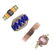 Four gem-set and diamond dress rings. To include a 9ct