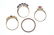 Four gem-set and diamond dress rings. To include a 9ct - 2