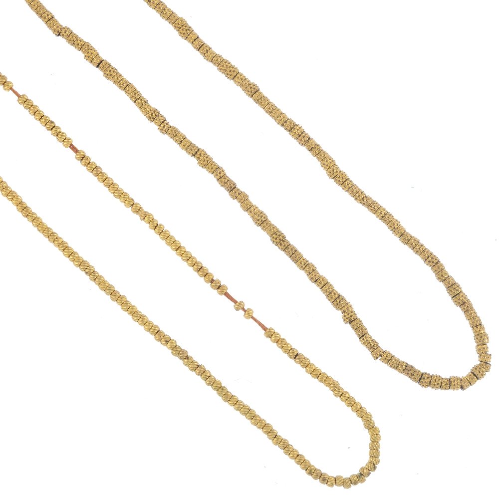 A Georgian longuard chain and bracelet, circa 1820. (1 of 2)