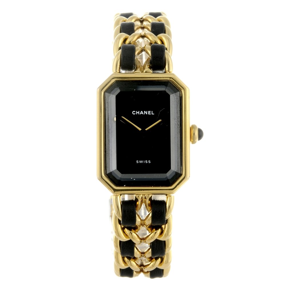CHANEL - a lady's Premiere bracelet watch. Gold plated (1 of 4)