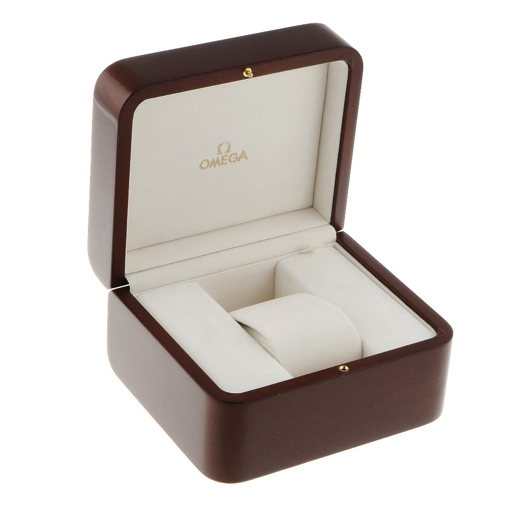OMEGA - a complete watch box.    Outer box has scuffing (1 of 2)