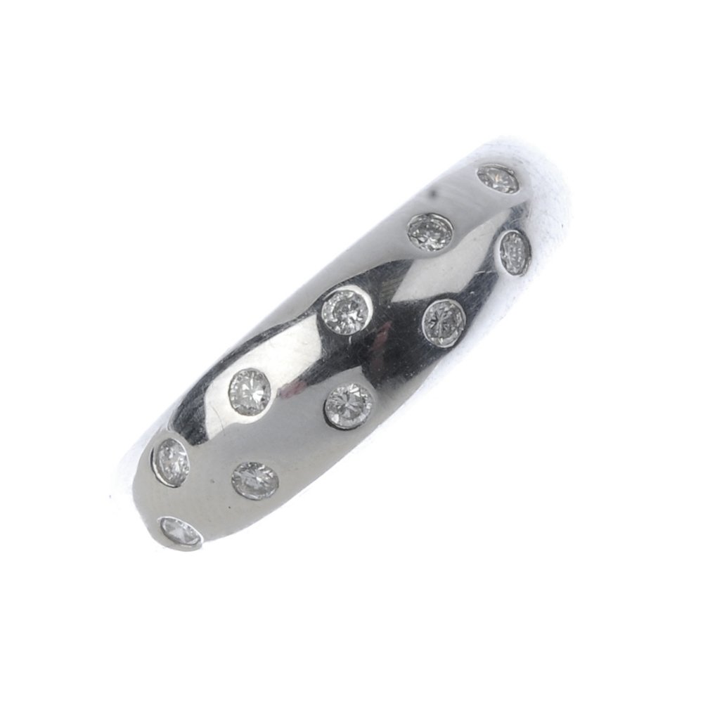 An 18ct gold diamond band ring. Designed as a series of (1 of 4)