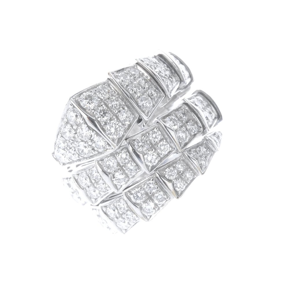 (543542-1-A) BULGARI - a diamond snake ring. Designed (1 of 3)