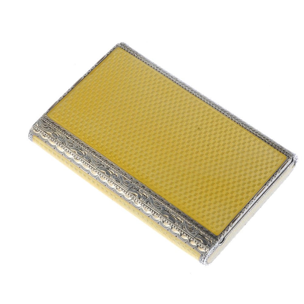 (545050-1-A) A 1920s silver gilt guilloche enamel case. (1 of 3)