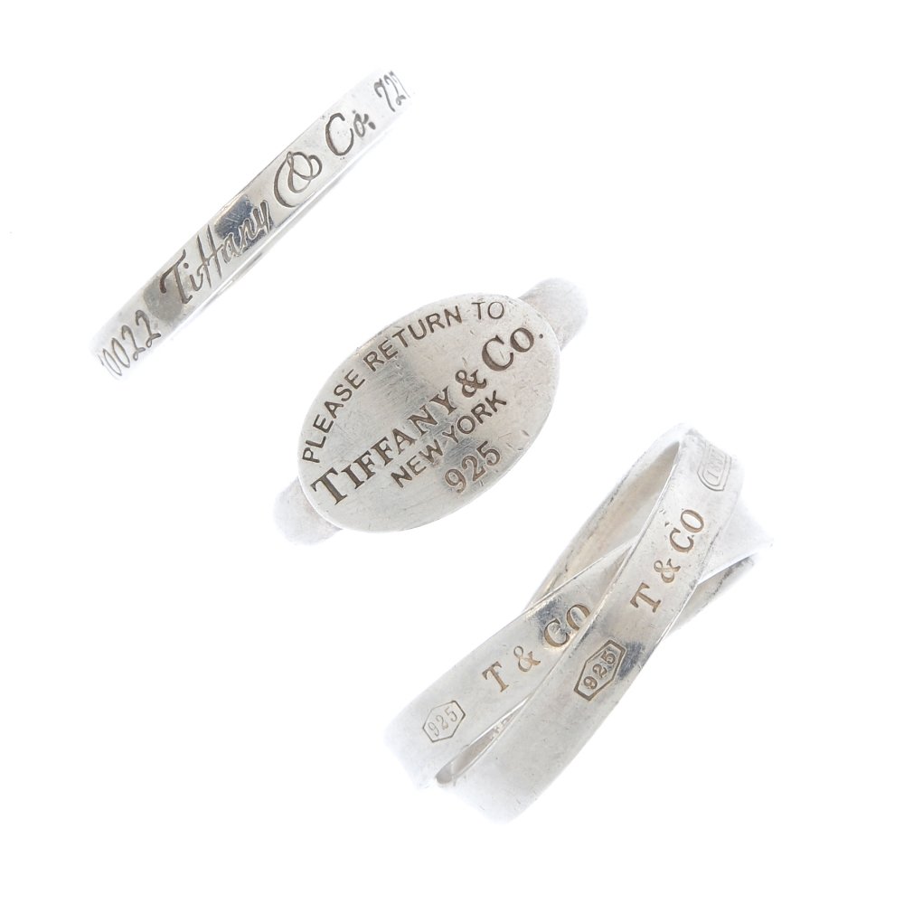 TIFFANY & CO. - three rings. To include an overlapping (1 of 2)