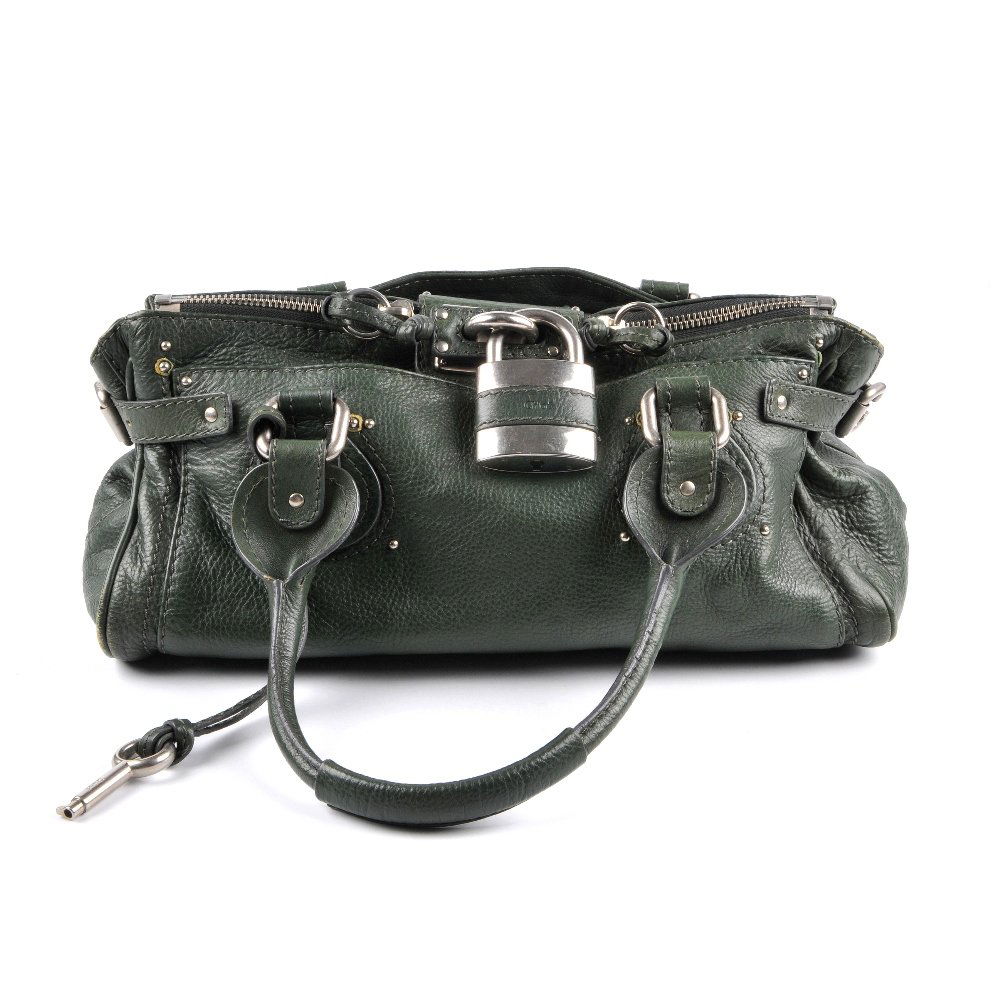 CHLOE - a green Paddington handbag. Featuring a green (1 of 1)