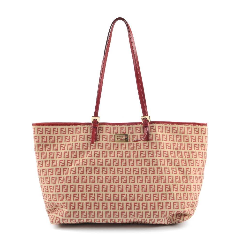 FENDI - a Zucca tote handbag. Designed with a cream (1 of 5)