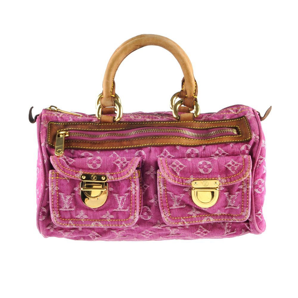 LOUIS VUITTON - a pink denim Monogram Neo Speedy (1 of 6)