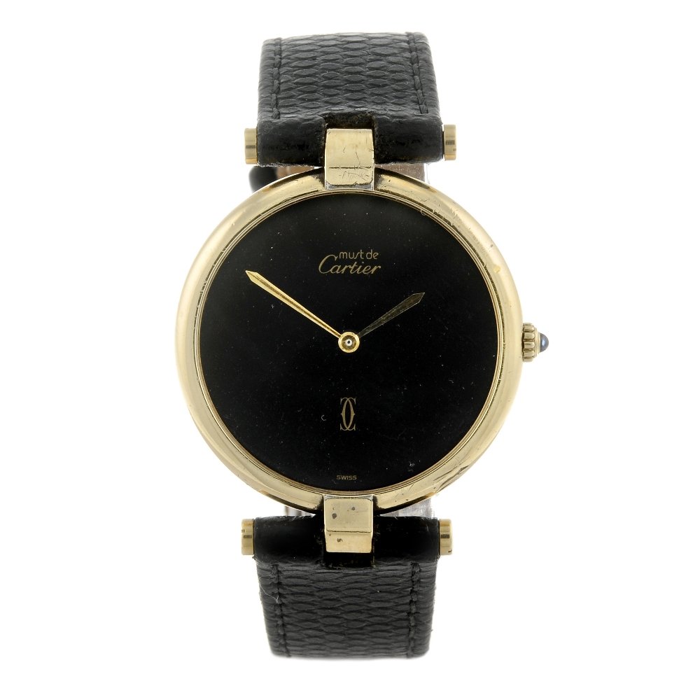CARTIER - a Must De Cartier Vendome wrist watch. Gold (1 of 4)