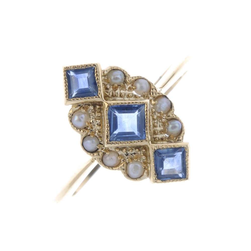 A sapphire and split pearl dress ring. Of (1 of 1)