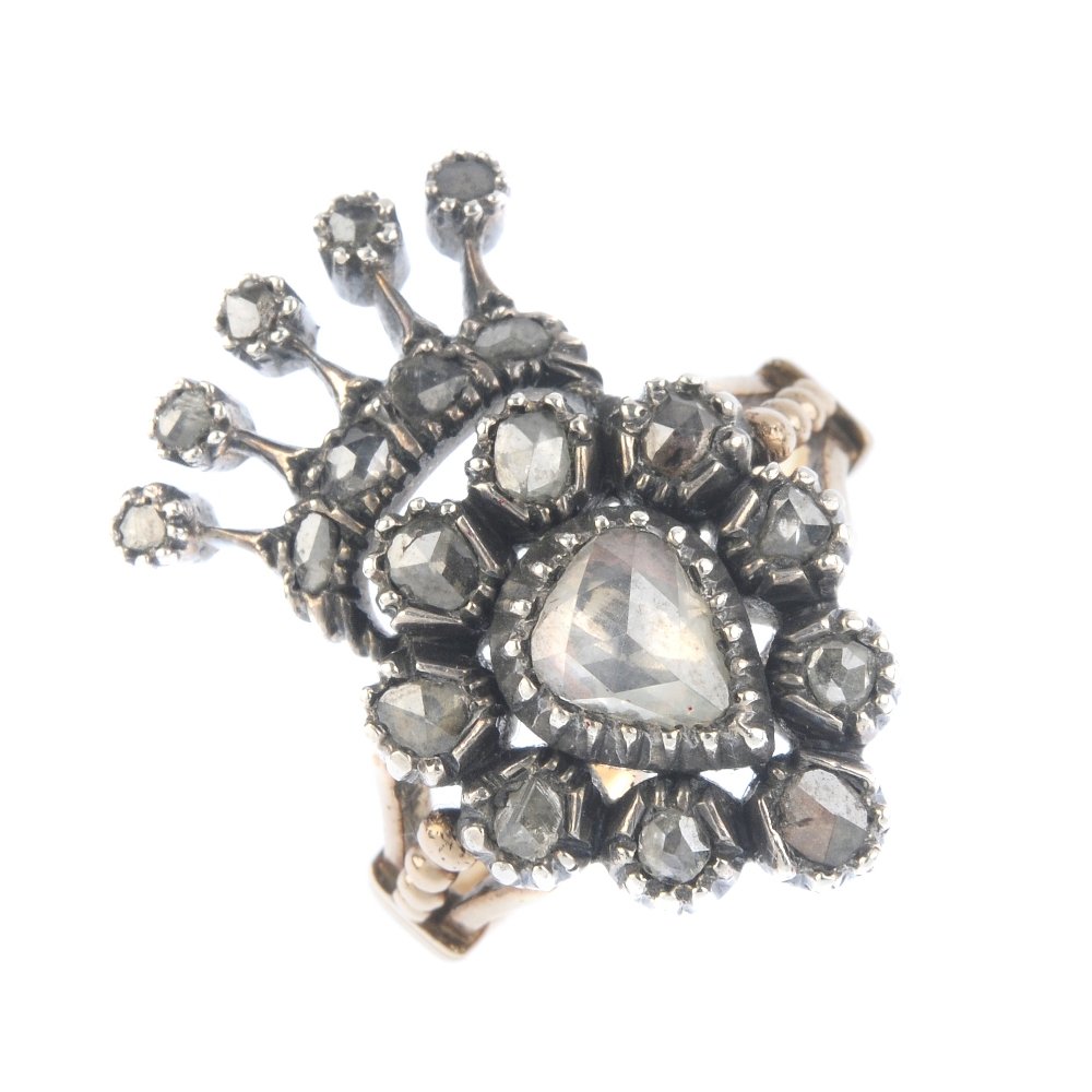 A diamond dress ring. Designed as a rose-cut diamond (1 of 6)