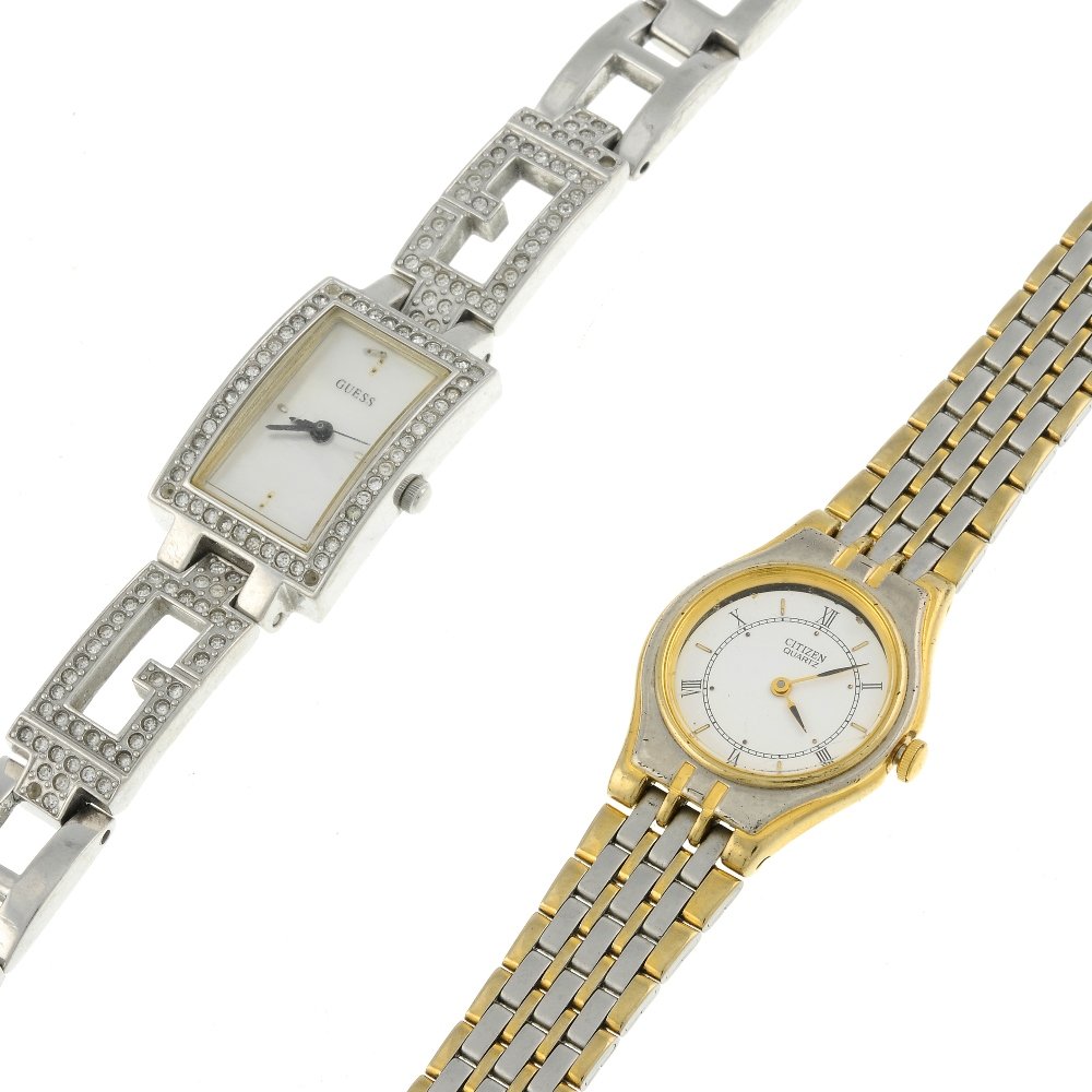 A bag of various wrist watches, including examples by: A bag of various wrist watches, including examples by Fossil and DKNY. All recommended for spares or repair purposes only. Approximately 38. Due to the quantity of items in this lot we are unable to c