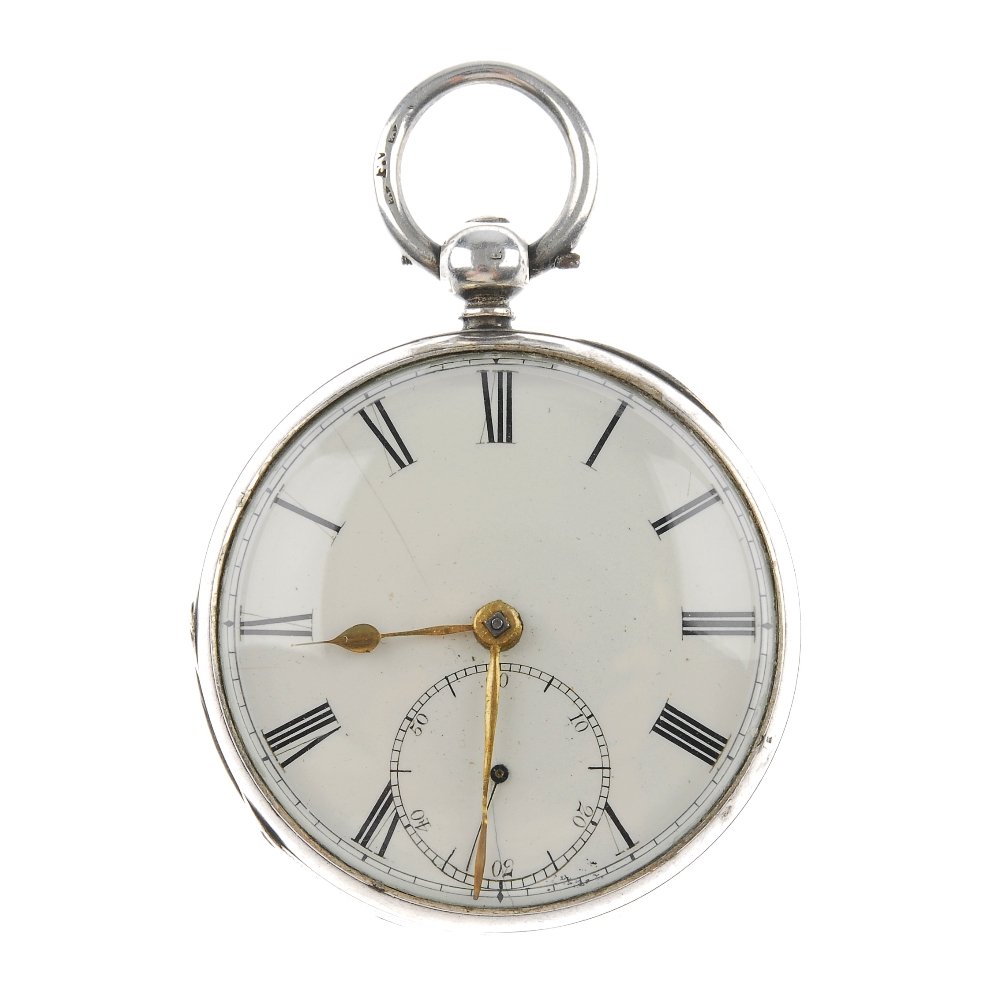 An open face pocket watch by C.Yeomans. Silver case,: An open face pocket watch by C.Yeomans. Silver case, hallmarked London 1843. Signed key wind fusee and chain movement with ratchet tooth lever escapement. White dial. 47mm. Movement is currently funct