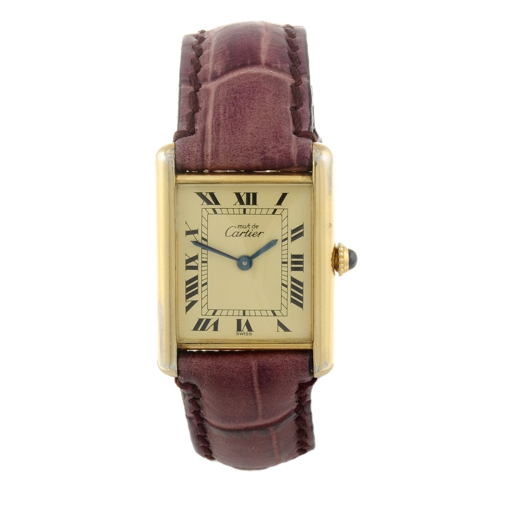 CARTIER - a Must de Cartier wrist watch. Gold plated (1 of 4)