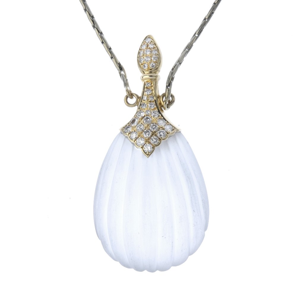 A diamond and rock crystal pendant. The wrythen rock (1 of 3)