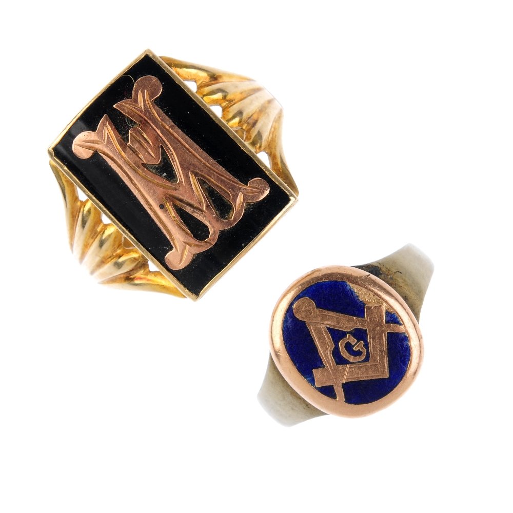 A selection of mostly Masonic jewellery. To include a (1 of 2)