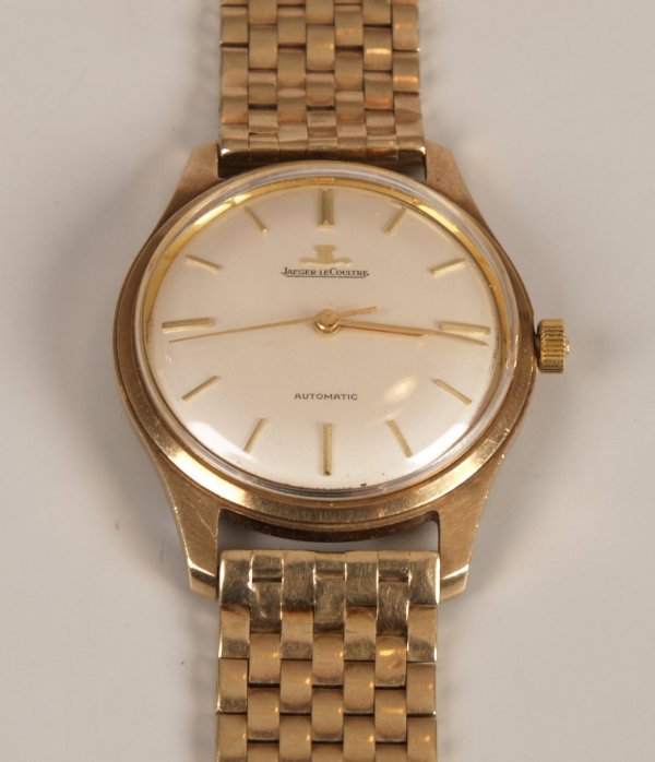 JAEGER LE COULTRE - a gentleman,s 9ct gold automa