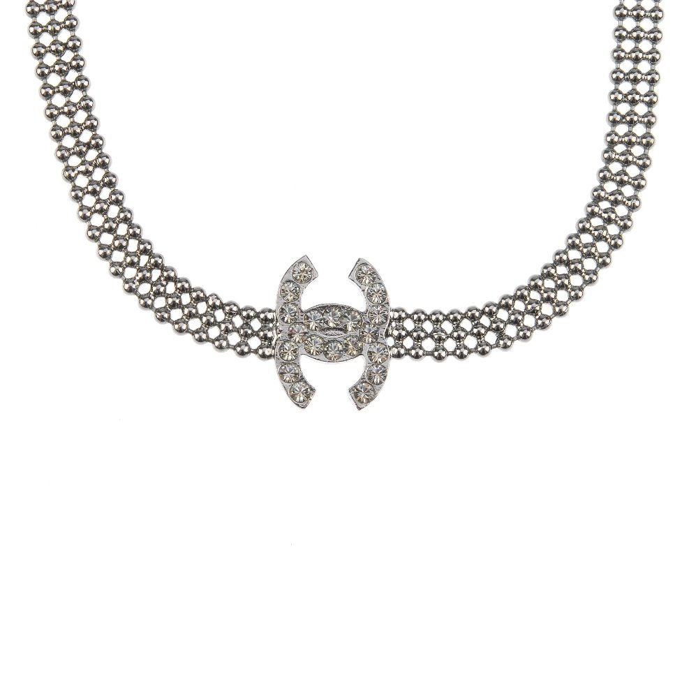 CHANEL - a necklace. The dark metal beaded necklace (1 of 4)
