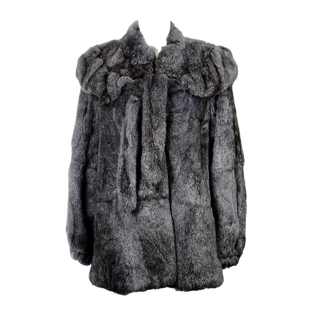 Two coney fur coats. To include a dark brown (1 of 2)