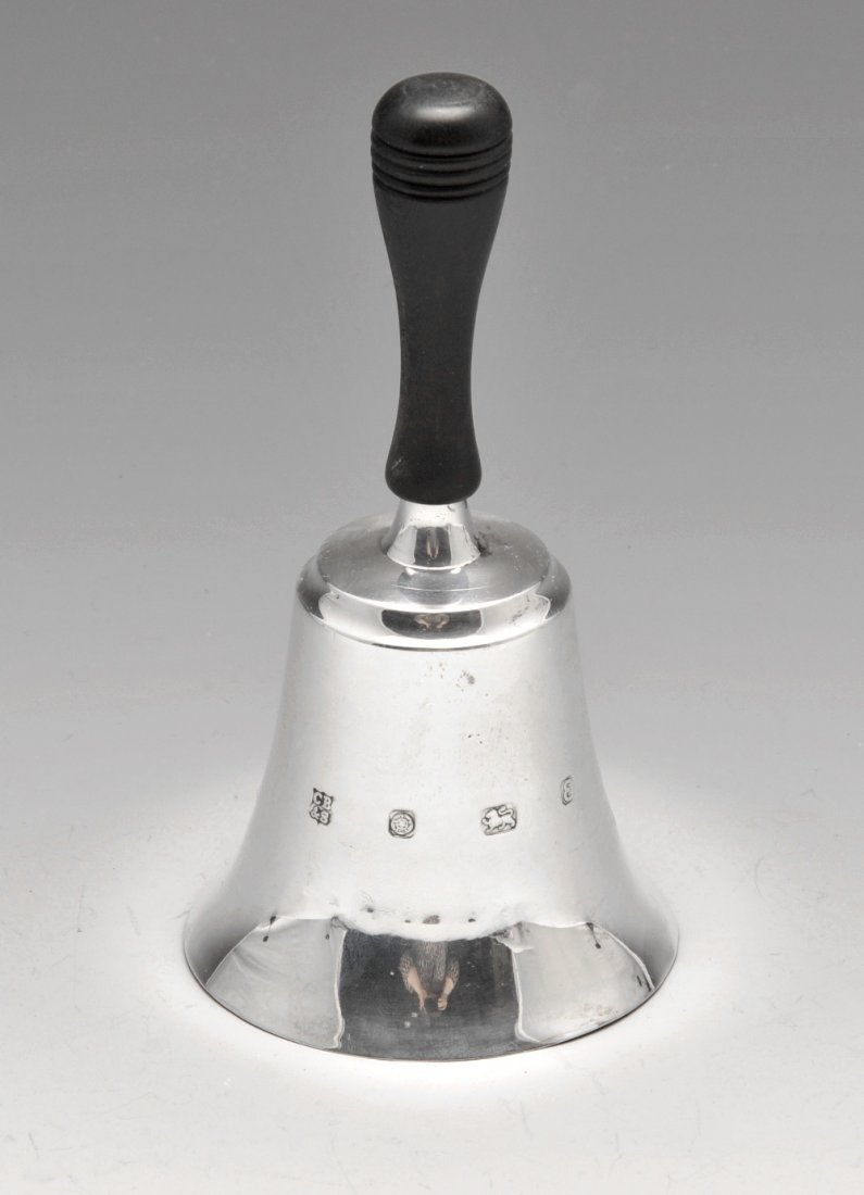 A modern silver mounted table bell, the plain campana (1 of 3)