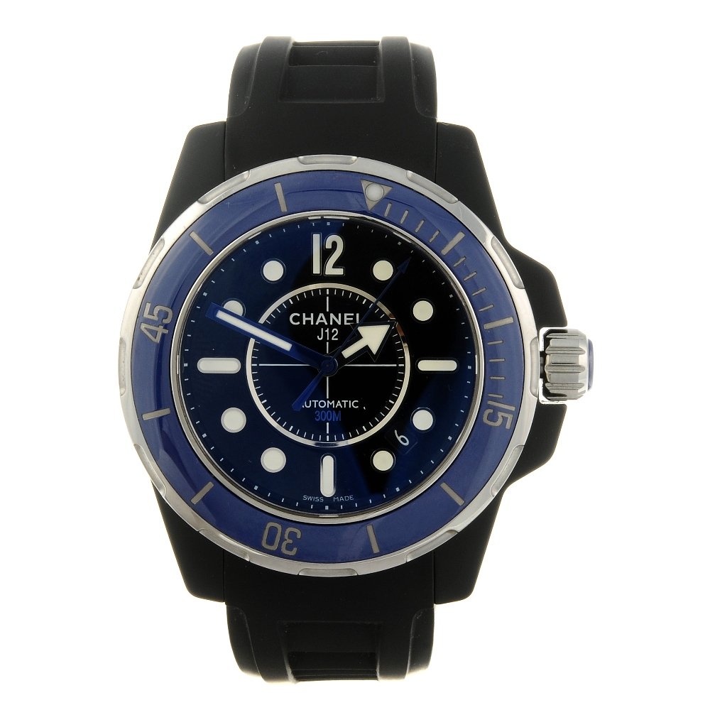 CHANEL - a gentleman's J12 Marine wrist watch. (1 of 4)