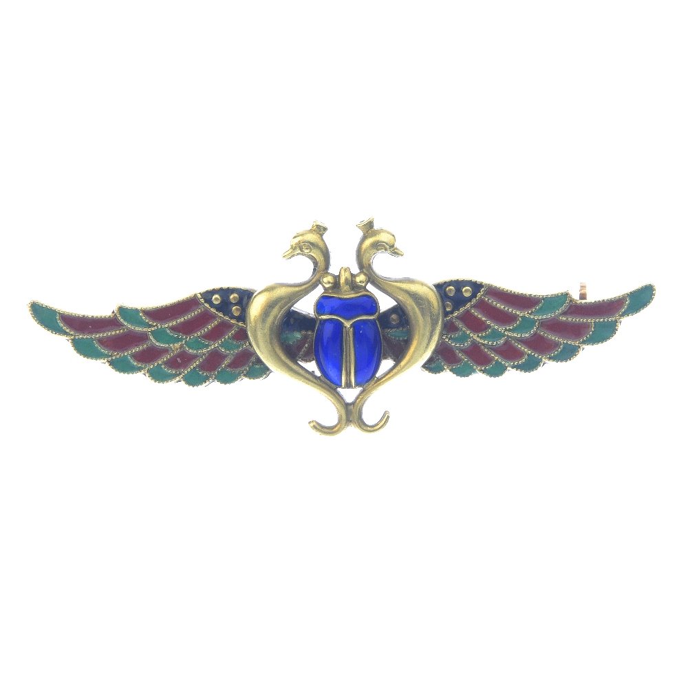 An early 20th century American 14ct gold enamel (1 of 2)