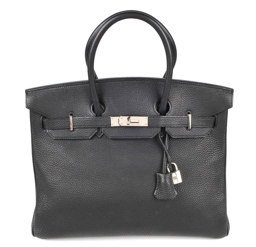 HERMES - a black Togo Birkin 35 handbag. Featuring a (1 of 4)