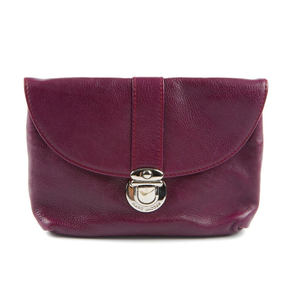 MARC JACOBS - a purple leather purse pouch. Featuring a (1 of 4)