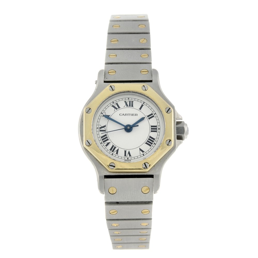 CARTIER - a Santos Ronde bracelet watch. Stainless (1 of 4)