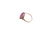An early Victorian red paste ring. Designed as oval and - 2
