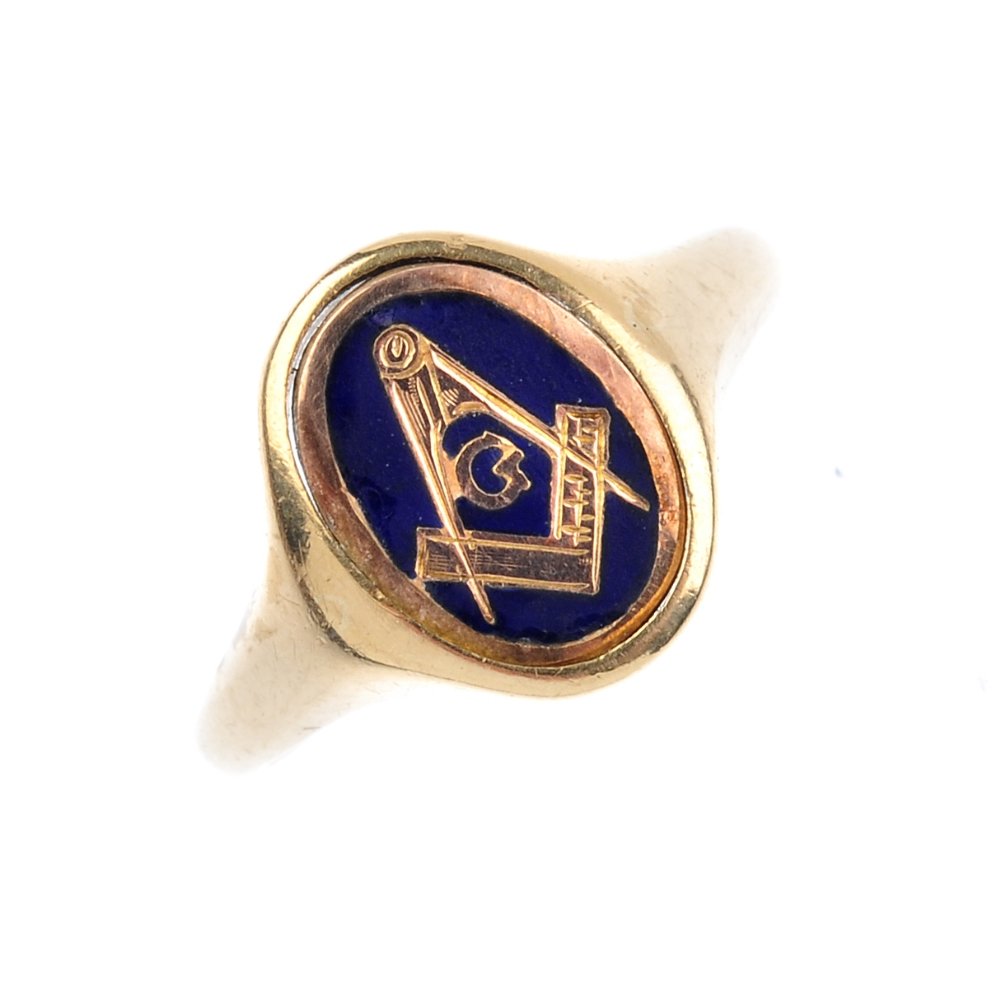 9ct gold deals masonic swivel ring