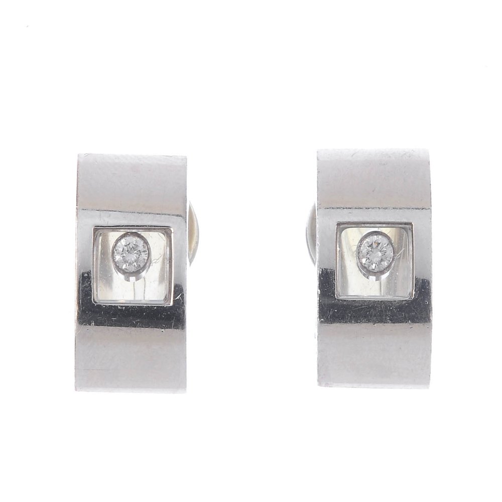 CHOPARD - a pair of 'Happy Diamond' earrings. Each (1 of 2)