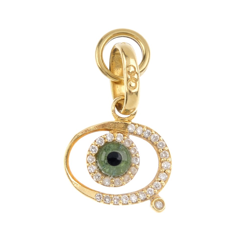 LINKS OF LONDON - an 18ct gold 'evil eye' charm. The (1 of 2)
