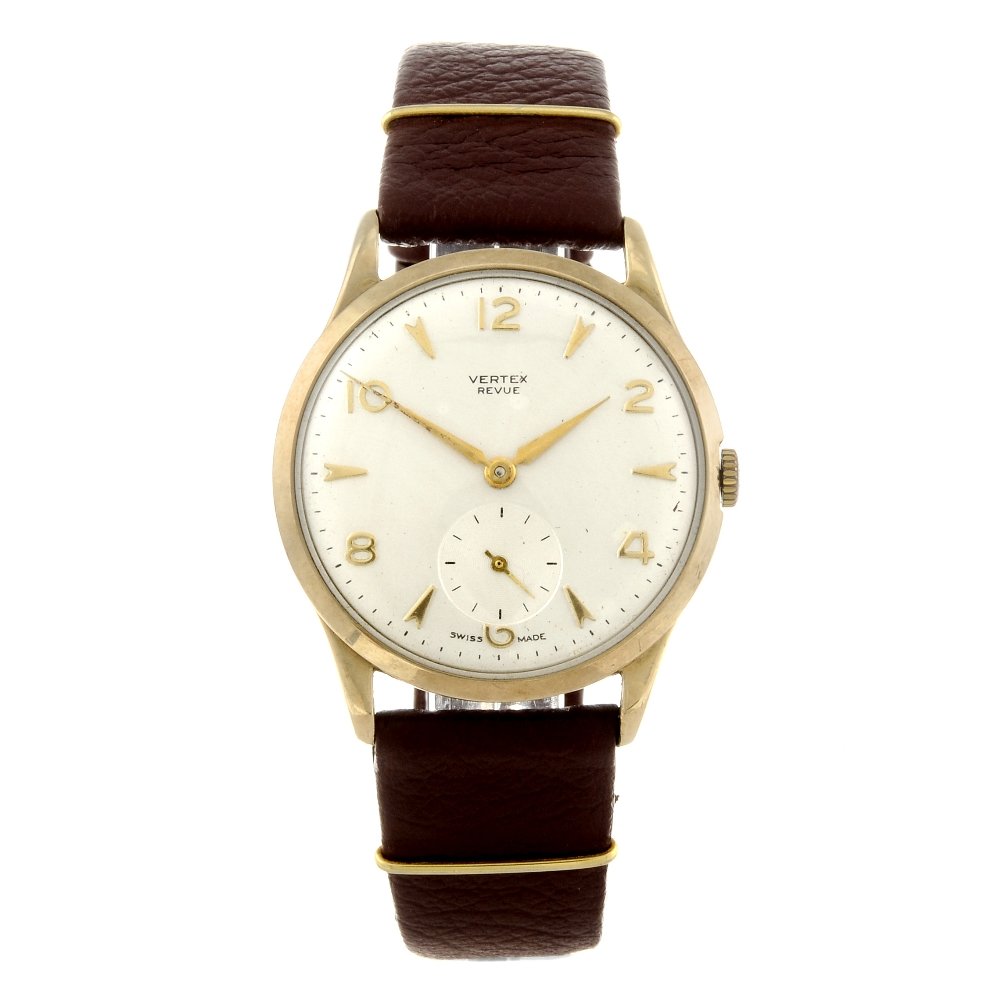 VERTEX - a gentleman's wrist watch. 9ct yellow gold (1 of 5)