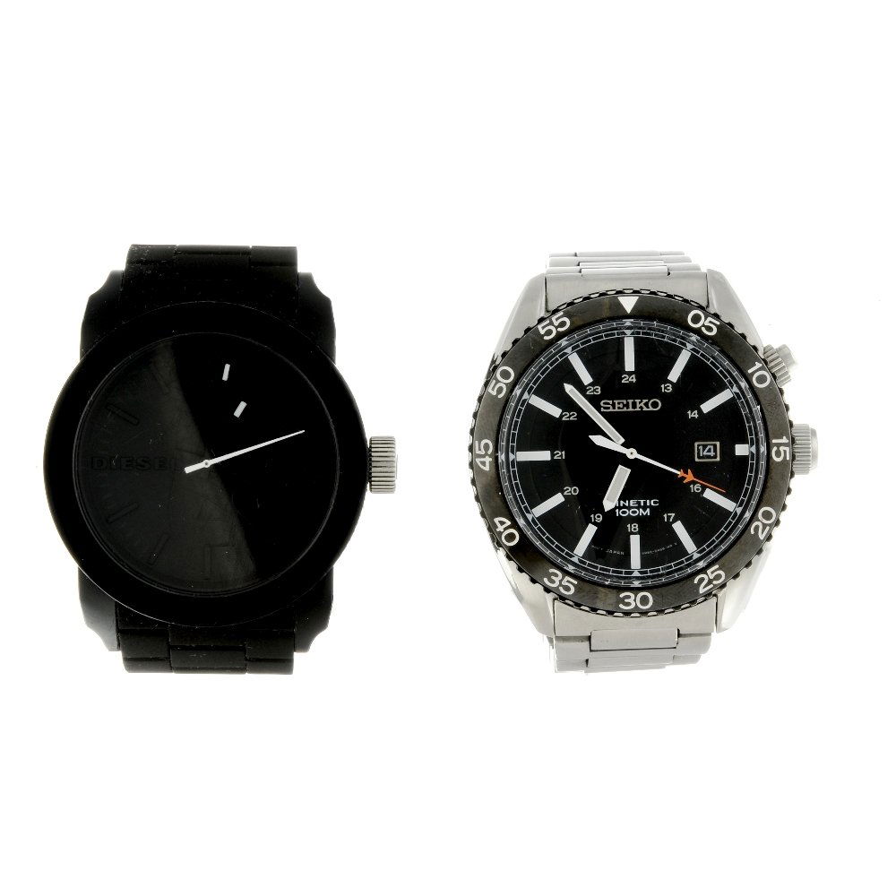 A quantity of assorted boxed watches, to include: A quantity of assorted boxed watches, to include examples by Pulsar and Diesel. All recommended for spare or repair purposes only. Approximately 100. Due to the quantity of items in this lot we are un