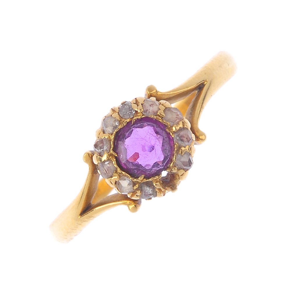 A ruby and diamond cluster ring. The circular-shape (1 of 3)