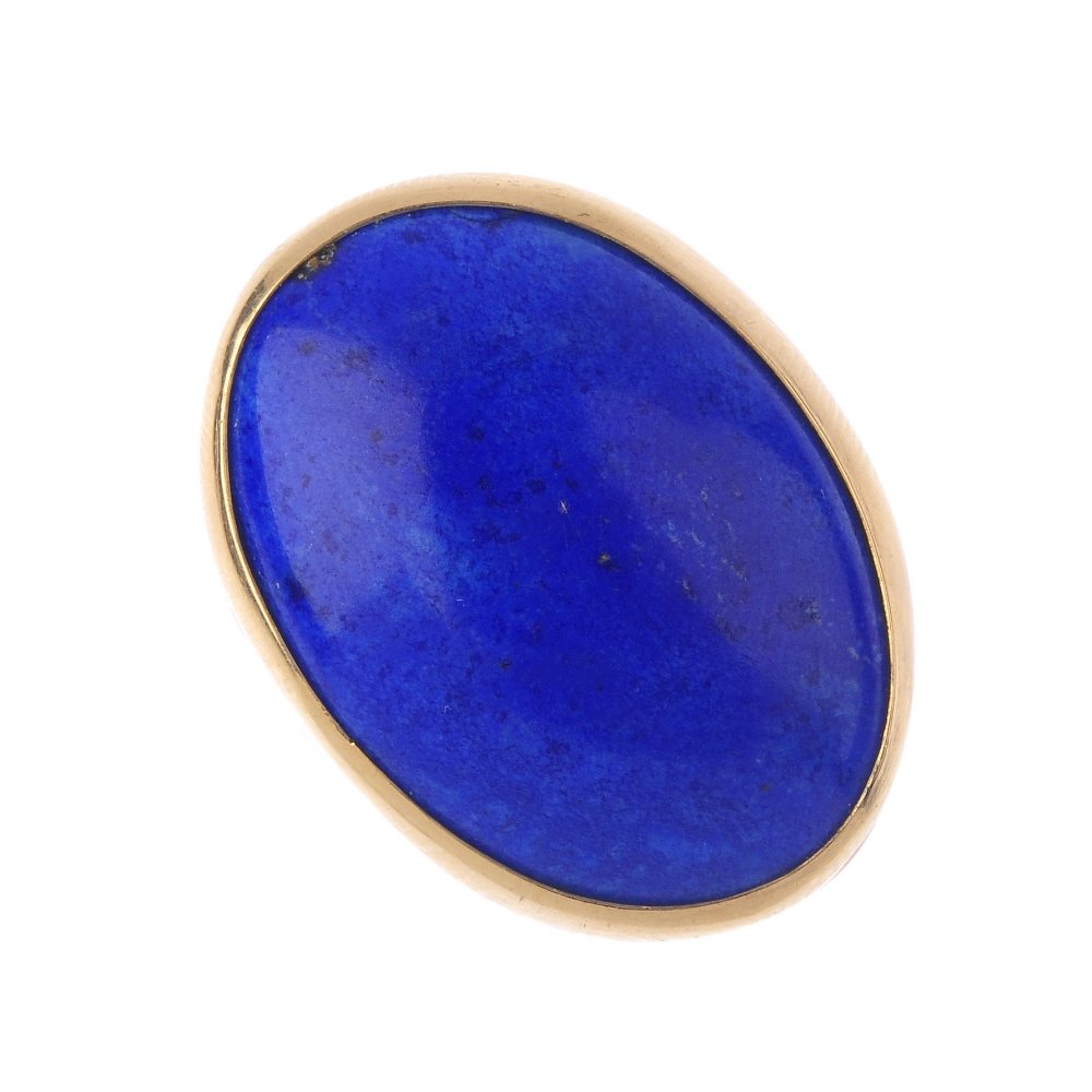 A lapis lazuli dress ring. The oval lapis lazuli (1 of 3)