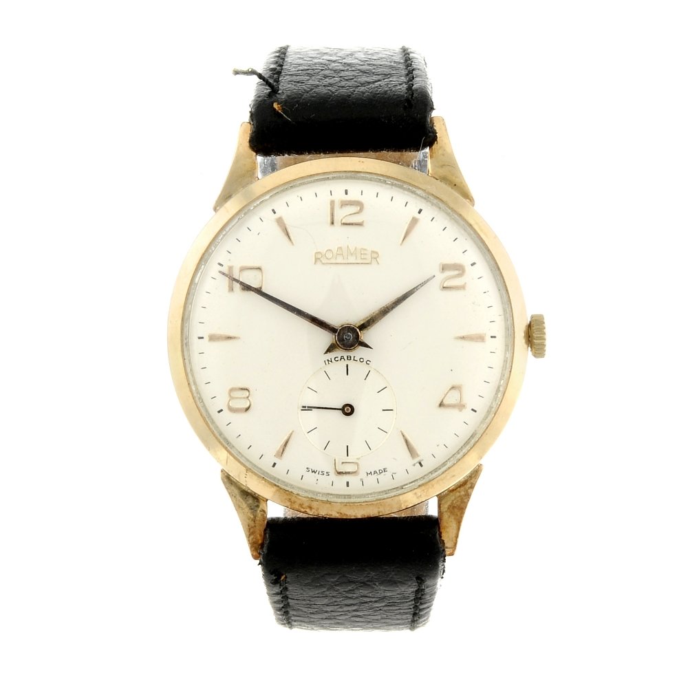 ROAMER - a gentleman's wrist watch. 9ct yellow gold (1 of 5)