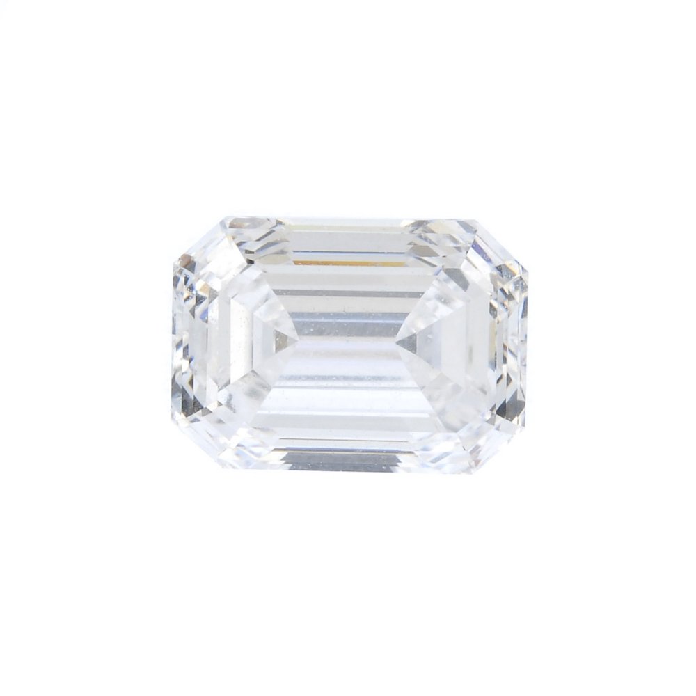 An emerald-cut diamond, weighing 1ct. With report (1 of 3)